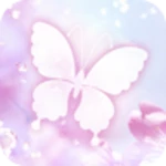 white butterfly live wallpaper android application logo